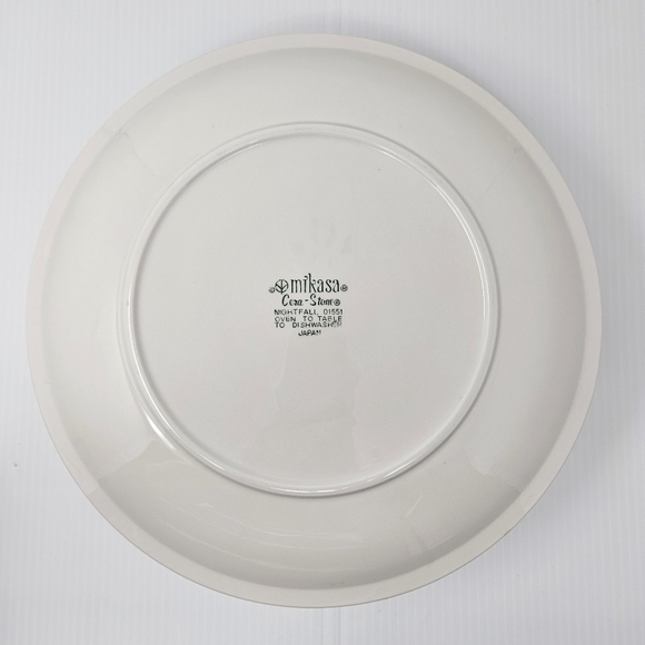 Mikasa Nightfall Chop Plate 12" Cera Stone D1551 Vintage Round Platter (flaw) - Picture 8 of 8